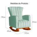 Ver imagem 7 de Kit 2 Poltronas Estofada Balanço Melinda Veludo Acqua