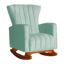 Ver imagem 6 de Kit 2 Poltronas Estofada Balanço Melinda Veludo Acqua