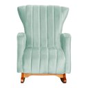 Ver imagem 5 de Kit 2 Poltronas Estofada Balanço Melinda Veludo Acqua