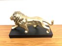 Ver imagem 5 de Decoração Escultura Leão Poliresina Dourado Base Mart 17818