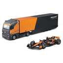 Ver imagem 2 de Miniatura F1 Mclaren Mcl38 C/ Caminhão Actros 1:43 Bburago
