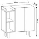 Ver imagem 4 de Armário de Banheiro 2 Portas 2 Prateleiras Branco Gab1015 - Estilare Móveis