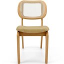 Ver imagem 5 de Kit 4 Cadeiras para Sala de Jantar Estofada e Tela Mariah L02 Couríssimo Fendi