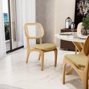 Ver imagem 6 de Kit 4 Cadeiras para Sala de Jantar Estofada e Tela Mariah L02 Couríssimo Fendi