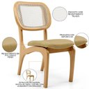 Ver imagem 7 de Kit 4 Cadeiras para Sala de Jantar Estofada e Tela Mariah L02 Couríssimo Fendi