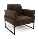 Ver imagem 4 de Sofá Namoradeira com Poltrona Base Industrial Alta Preto Marisa Suede Marrom D03 - D’Rossi