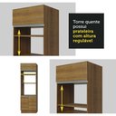 Ver imagem 7 de Cozinha Compacta Madesa Helen 6 Portas 2 Gavetas (Sem Tampo e Pia) Rustic/Rustic/Crema Cor:Rustic/Ru
