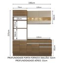 Ver imagem 3 de Cozinha Compacta Madesa Helen 6 Portas 2 Gavetas (Sem Tampo e Pia) Rustic/Rustic/Crema Cor:Rustic/Ru