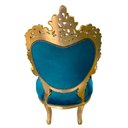 Ver imagem 6 de Par de Poltrona Verde Turquesa com Dourado Ideal para Sala Escritório Hall de Entrada 119x72x80