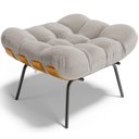 Ver imagem 1 de Puff Decorativo Costela L02 Bouclê Creme - Lyam Decor