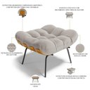 Ver imagem 2 de Puff Decorativo Costela L02 Bouclê Creme - Lyam Decor