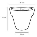 Ver imagem 3 de Vaso para Plantas Gigantes Frutíferas e Coqueiros 1 Metro - Bege