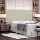 Ver imagem 5 de Cabeceira Casal Tina 140cm para Cama Box Estofada Estrutura Mdf-mdp Corino Creme Loja Sheep