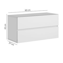 mesa de cabeceira de parede suspensa Eros 60 Off White - 3