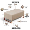 Ver imagem 4 de Kit 02 Puffs Decorativo Sala De Estar Cléo 90cm W01 Base Ferro Cobre Linho Bege Escuro - Lyam Decor