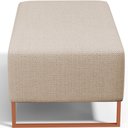 Ver imagem 7 de Kit 02 Puffs Decorativo Sala De Estar Cléo 90cm W01 Base Ferro Cobre Linho Bege Escuro - Lyam Decor