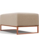 Ver mais imagens de Kit 02 Puffs Decorativo Sala De Estar Cléo 90cm W01 Base Ferro Cobre Linho Bege Escuro - Lyam Decor