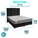 Ver imagem 3 de Cama Box + Colchão King D23 Pro Inducol + Cabeceira Estofada