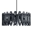 Ver imagem 1 de Luminária Teto tipo Pendente TOPÁZIO MDF - Completa - 02 bolas - Cor: Preta