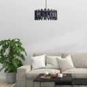 Ver imagem 2 de Luminária Teto tipo Pendente TOPÁZIO MDF - Completa - 02 bolas - Cor: Preta