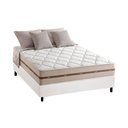 Ver imagem 1 de Cama Box Casal: Colchão Molas MasterPocket Ensacadas Anjos Classic + Base CRC Courano Branco(138x188