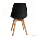 Ver imagem 5 de Kit 3 Cadeiras Saarinen Wood com Estofado - Design para Mesa de Jantar Sala Cozinha Escrivaninha
