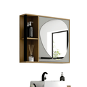 Ver imagem 2 de Armário Espelheira Banheiro Valença 79cm 1 Porta 1 Nicho