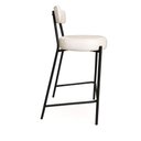 Ver imagem 6 de Banqueta Cozinha Alta com Encosto Industrial Preto Kit 2 Londres Pu Branco D03 - D'rossi