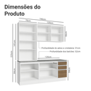 Ver imagem 7 de Armário de Cozinha Completa 190cm Glamy Madesa Branco Rustic