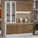 Ver imagem 1 de Armário de Cozinha Completa 190cm Glamy Madesa Branco Rustic
