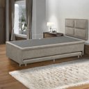 Ver imagem 1 de Base Cama Box Solteiro Baú e Cama Auxiliar 0,96 Helena Vilajo: Suede Crush Cappucino