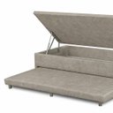 Ver imagem 6 de Base Cama Box Solteiro Baú e Cama Auxiliar 0,96 Helena Vilajo: Suede Crush Cappucino