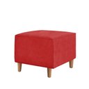 Ver imagem 5 de Kit Amamentação Poltrona + Puff + Almofada Julia Suede Vermelho Inova Decorações