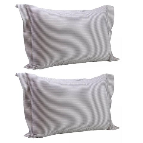 Conjunto 2 Porta Travesseiros com Abas 70x50cm Toque 250 Fios Essencial Lines Lyor Microfibra