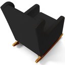 Ver imagem 6 de Poltrona de Amamentação com Balanço Mavie L02 Suede Preto - Lyam Decor