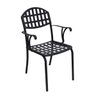 Cadeira de Jantar Varanda e Área Externa em Alumínio Modelo Verão Cor Preto - 1