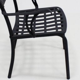 Cadeira de Jantar Varanda e Área Externa em Alumínio Modelo Verão Cor Preto - 5