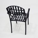 Ver imagem 4 de Cadeira de Jantar Varanda e Área Externa em Alumínio Modelo Verão Cor Preto