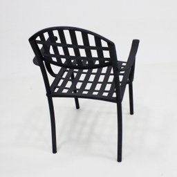 Cadeira de Jantar Varanda e Área Externa em Alumínio Modelo Verão Cor Preto - 4