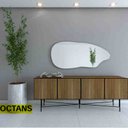 Ver imagem 1 de Espelho Orgânico Prata Octans Led 150x70 Cm Fuzimoto