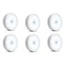 Kit 6 Luminárias Lâmpada Led Recarregável Sensor de Presença:110v 220v/branco - 1