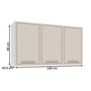 Ver imagem 3 de Armário Aéreo Cozinha 120 Cm Amara 3 Portas Branco/creme - Politorno