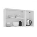 Ver imagem 2 de Armário Aéreo Cozinha 120 Cm Amara 3 Portas Branco/creme - Politorno