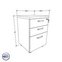 Ver imagem 4 de Escrivaninha com Gaveteiro F5 Office 3 Gavetas MDP 150cm Cinza Sagrado com Preto F5 Office