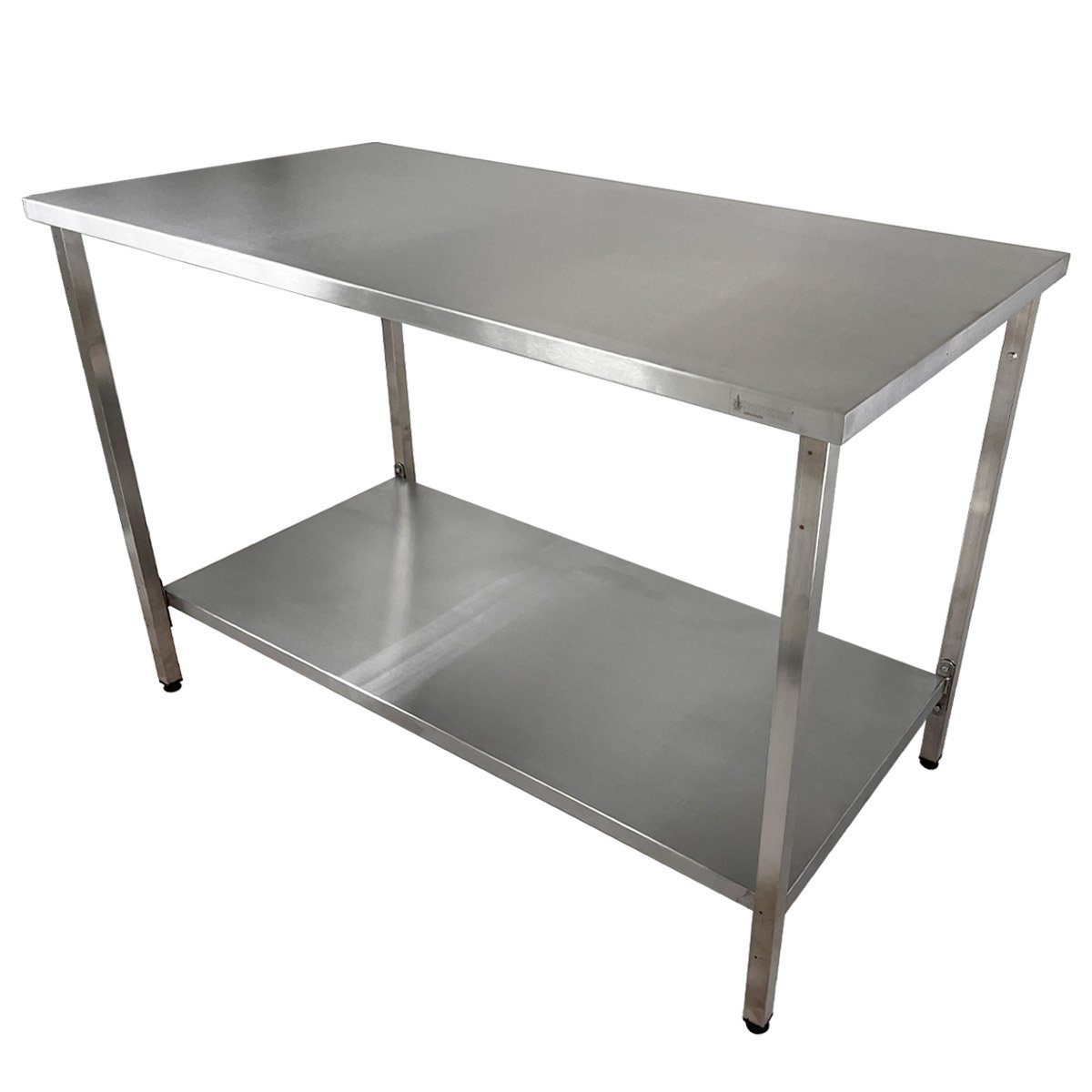 Mesa Aço Inox Industrial 130x70x90 Cm Plano Liso Nortinox - 1