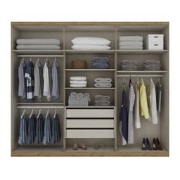 Guarda-Roupa Casal 6 Portas Amaro Henn - 2 Guarda-Roupa Casal 6 Portas Amaro Henn - 2