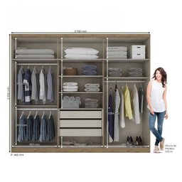 Guarda-Roupa Casal 6 Portas Amaro Henn - 4 Guarda-Roupa Casal 6 Portas Amaro Henn - 4