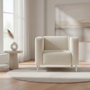 Ver mais imagens de Poltrona Decorativa Perola Kubo Bouclé Off White - Sallar Home