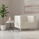 Ver imagem 2 de Poltrona Decorativa Perola Kubo Bouclé Off White - Sallar Home