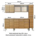 Ver imagem 4 de Armário de Cozinha Completa 201cm Rustic Emilly Fast Madesa 02